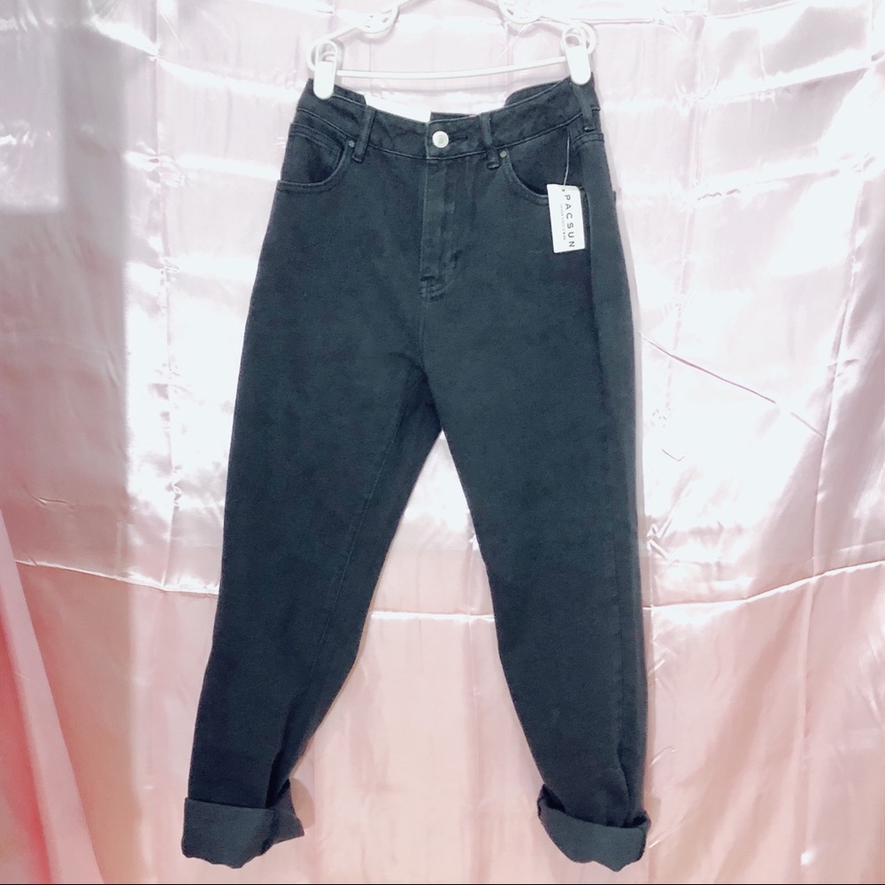 Pacsun Mom Jeans Dark Gray Size 24